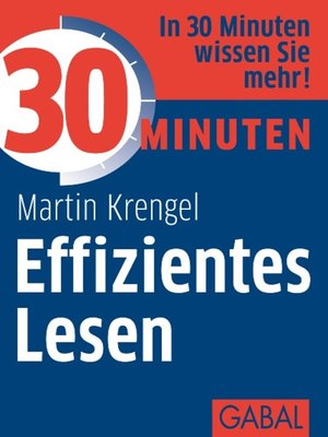 cover image of 30 Minuten Effizientes Lesen